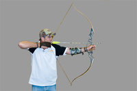 archer drawing recurve bow