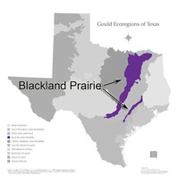 Map of Blackland Prairies