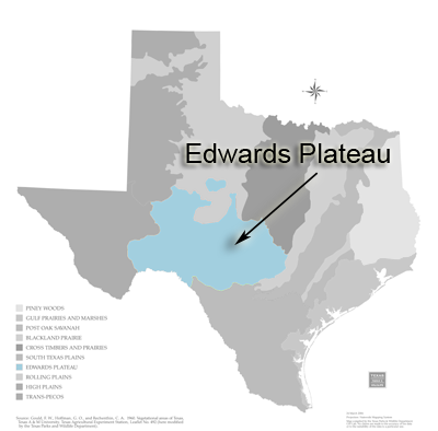 Edwards Plateau Texas Map Map Of The Edwards Plateau — Texas Parks & Wildlife Department