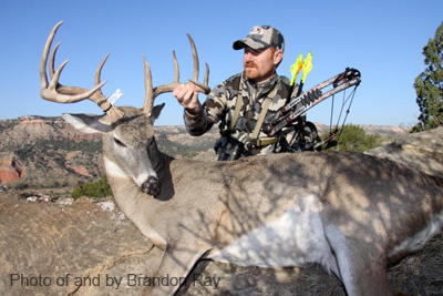 Bowhunter with harvest