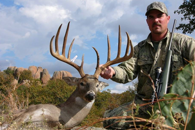 WMA hunter with his harvested buck