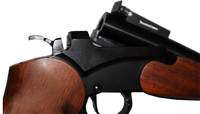 Closeup image of break action pistol