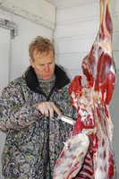 processing deer carcass