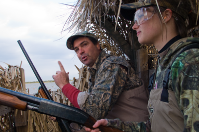 inside duck blind