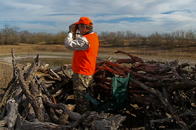 Inside ground blind