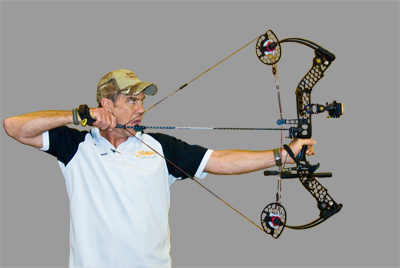 how to draw a compound bow and arrow