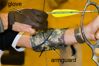 archery glove and armband
