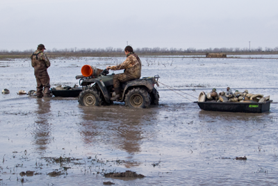 Hunters with ATV