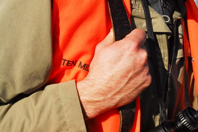 close-up of shoulder strap