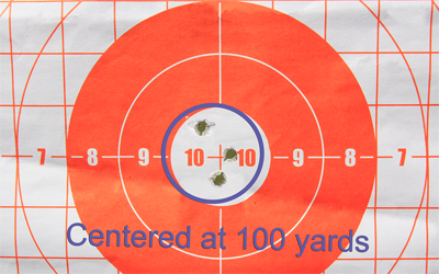 Shots centered at 100 yards