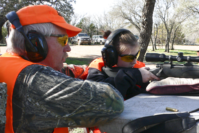 shooters wearing ear protection.