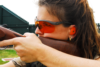 cheek and shoulder positioning of shotgun