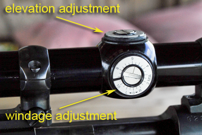 sight adjustment locations on gun