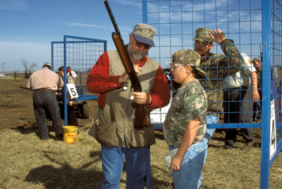 Instucting youth in shotgun hunting
