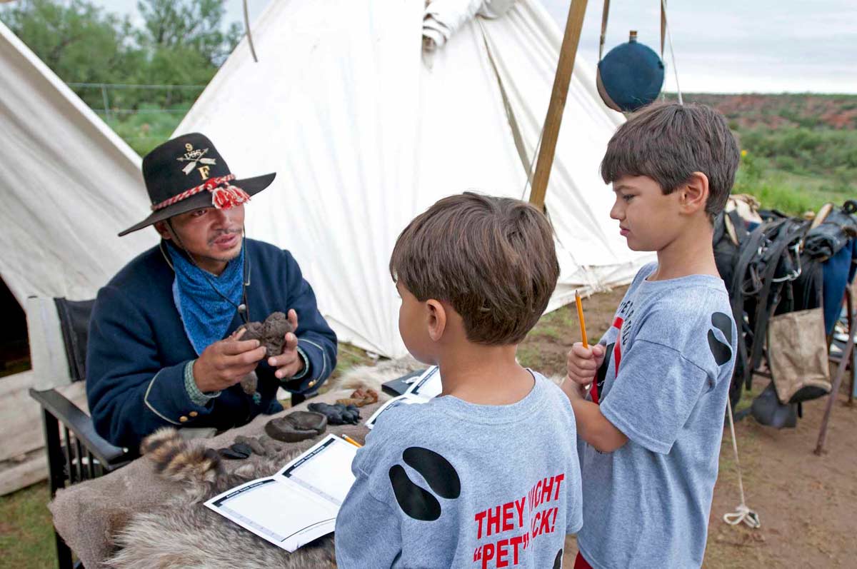 Buffalo Soldier With Kids