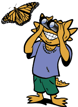 Spike binoculars butterfly