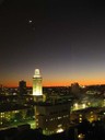 Moon, Venus, Jupiter over UT Tower