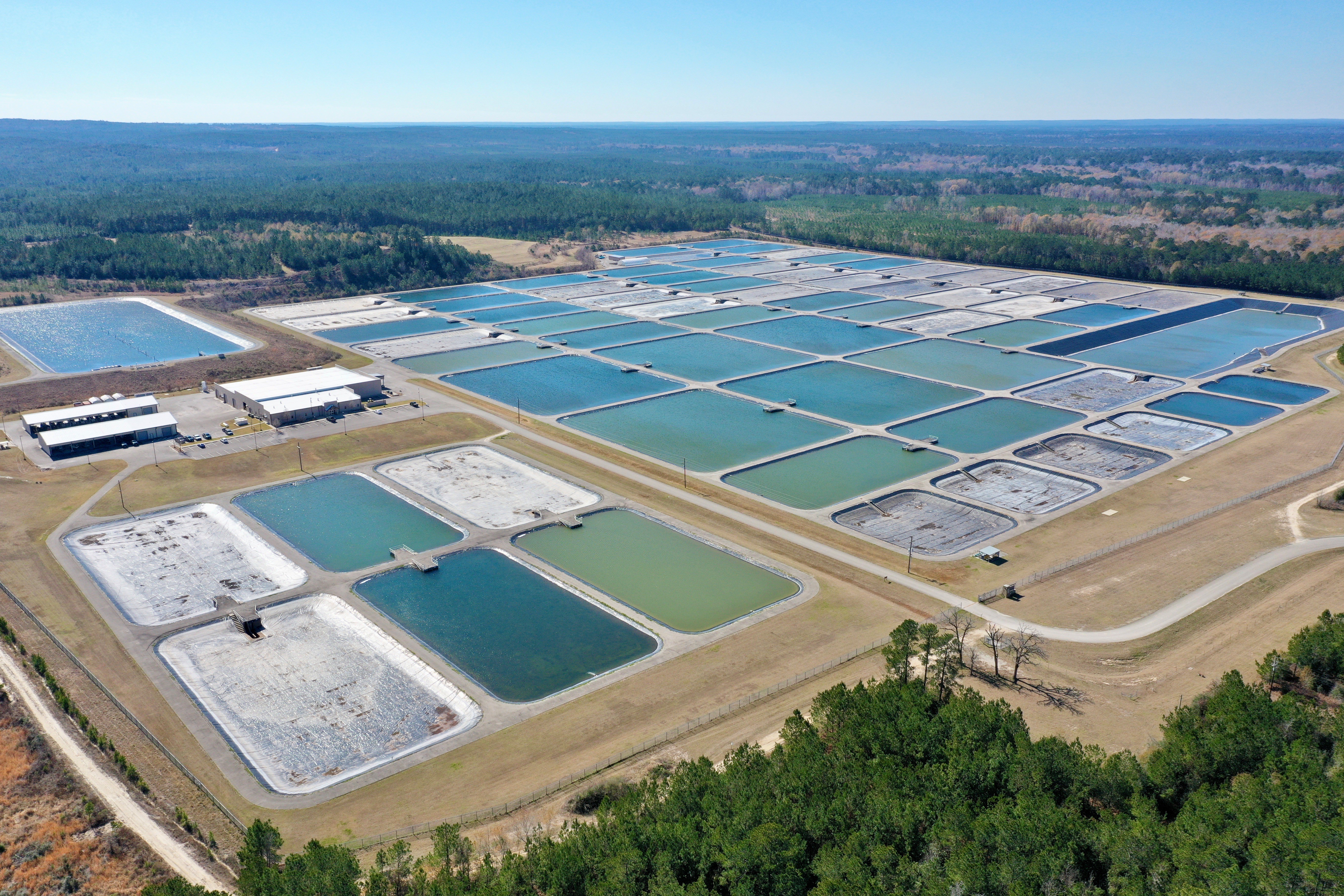 Aerial view of hatchery site