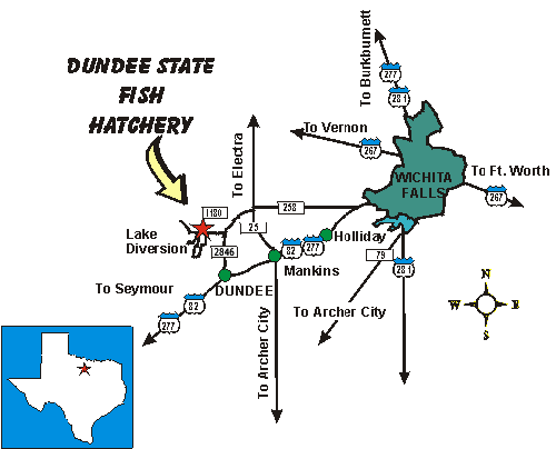 Map to Dundee Fish Hatchery