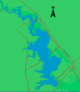 small outline of lake