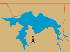 small outline of lake