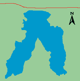 Small outline of lake