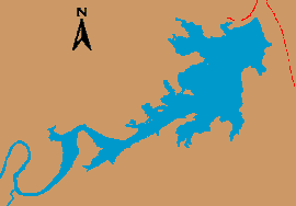 small outline of lake