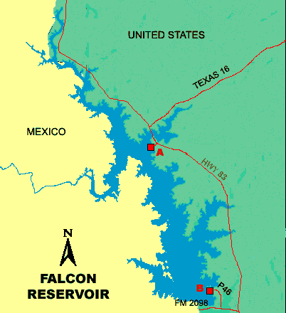 Map Of Falcon Lake Fishing Falcon Reservoir