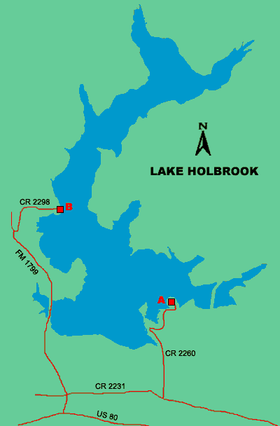 Clickable map of lake