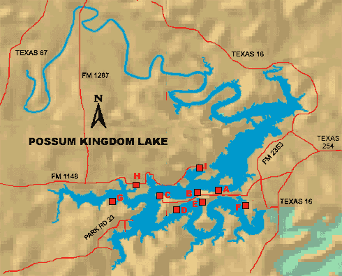 Clickable map of lake