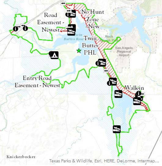 Map of Twin Buttes PHL