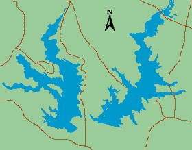 Small outline of lakes