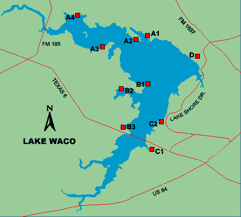 map of lake waco Lake Waco Access map of lake waco