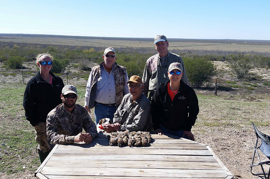 Nancy Beaulieu after her quail hunt on Black Creek River Ranch