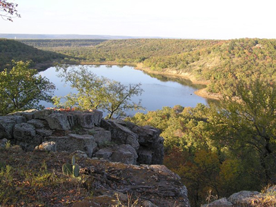 Roger R. Fawcett WMA Big Lake as seen from an overlook.