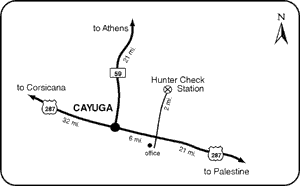 Gus Engling Wildlife Management Area road map