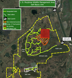 thumbnail image of map of J. D. Murphree WMA Salt Bayou Unit