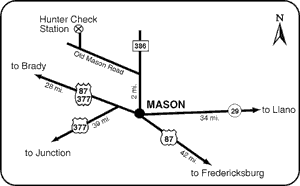 Mason Mountain WMA road map.