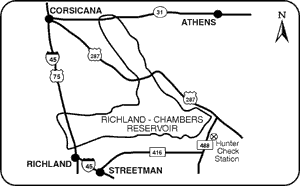 Richland Creek WMA road map.