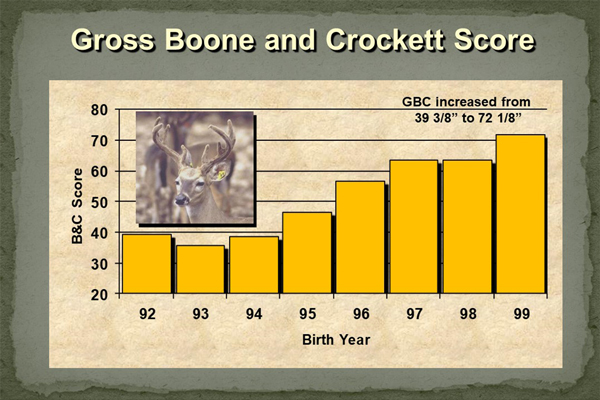 Stress Study Gross Boone and Crockett Score chart