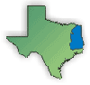 Map of Texas showing Eastern Pineywoods