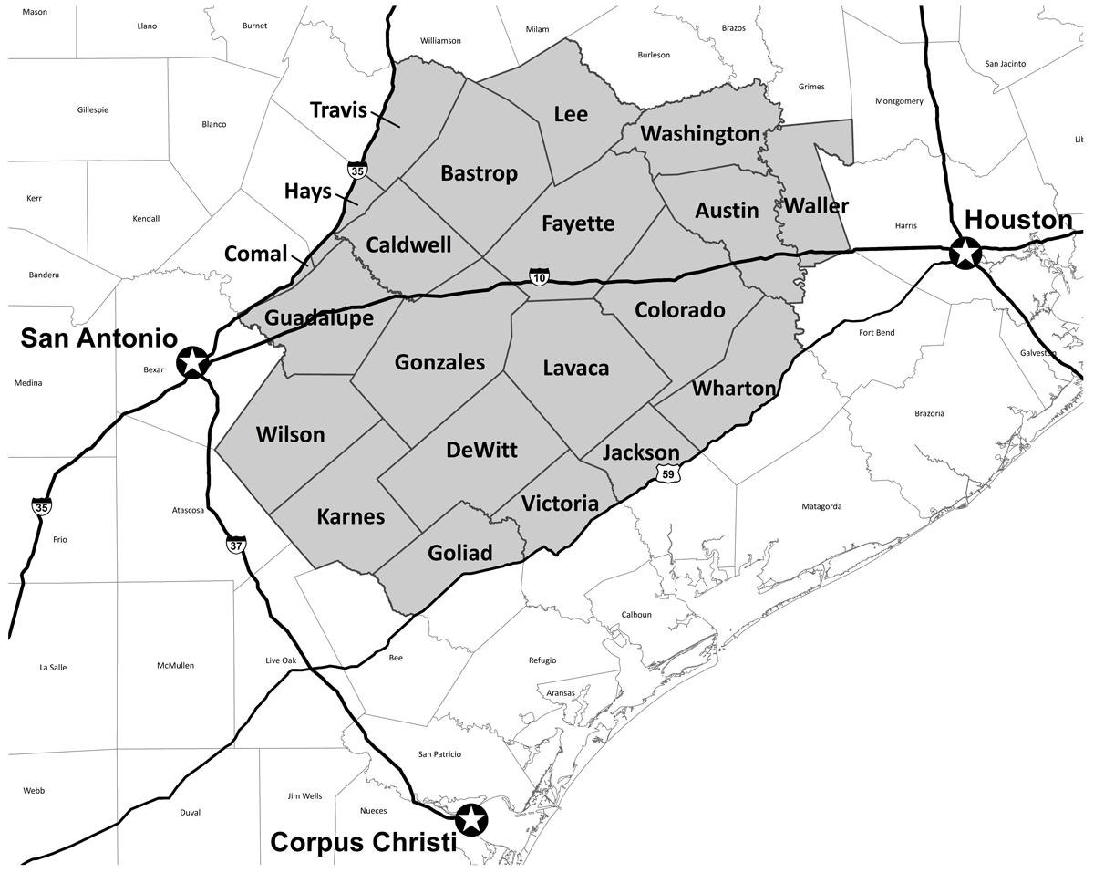 Texas Whitetail Hunting Zones Map