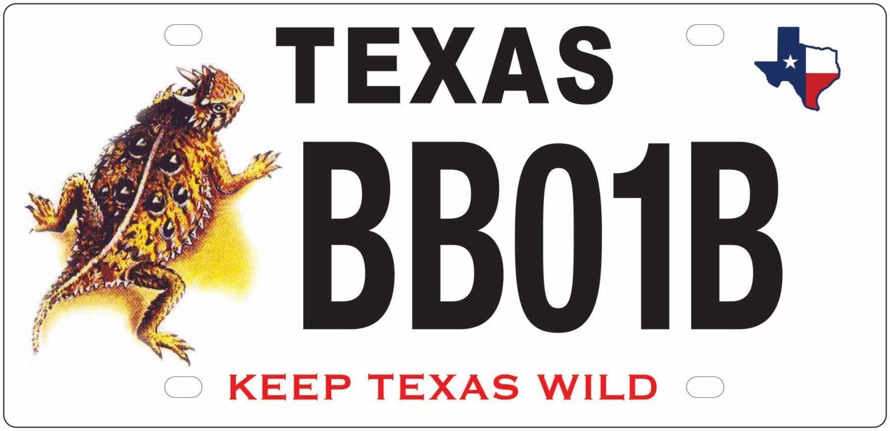 TPWD Horned Lizard License Plate