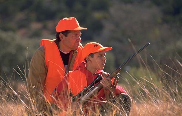 Father and son hunting