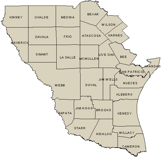 Map Of Southern Texas Tpwd: South Texas Plains Wildlife District