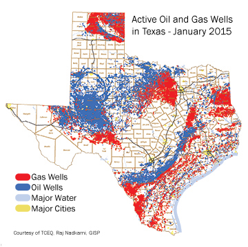 oil well locations in texas