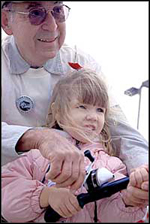 Grandpa and child fishing