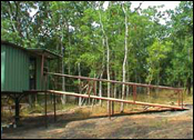 Ramp to wildlife viewing hut at Rio Vista Bluff Ranch