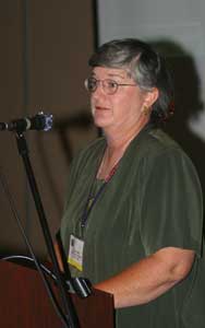 Joan Glass speaking at Golden Alga Workshop