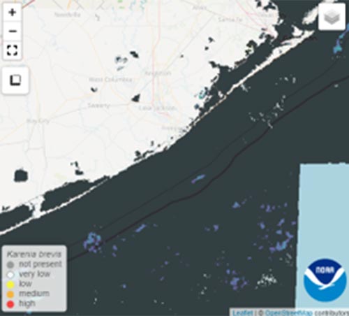 Matagorda-Galveston satellite imagery from 10/12/2023